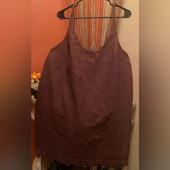 New- Gap Eyelet Scalloped Mini Dress - Picture 4 of 6